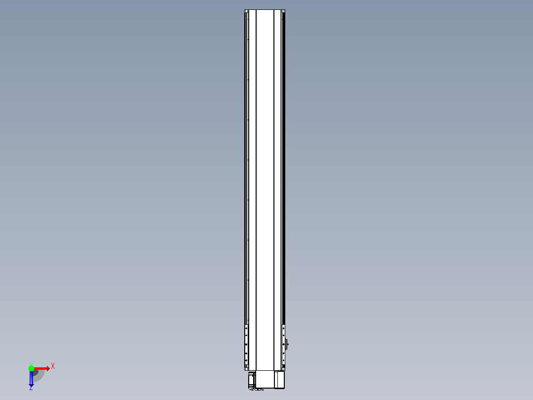 皮带直线轴半封闭可选导轨TPA-HNB-202D-140-L1450-RP-Y-P75-N3俯视图
