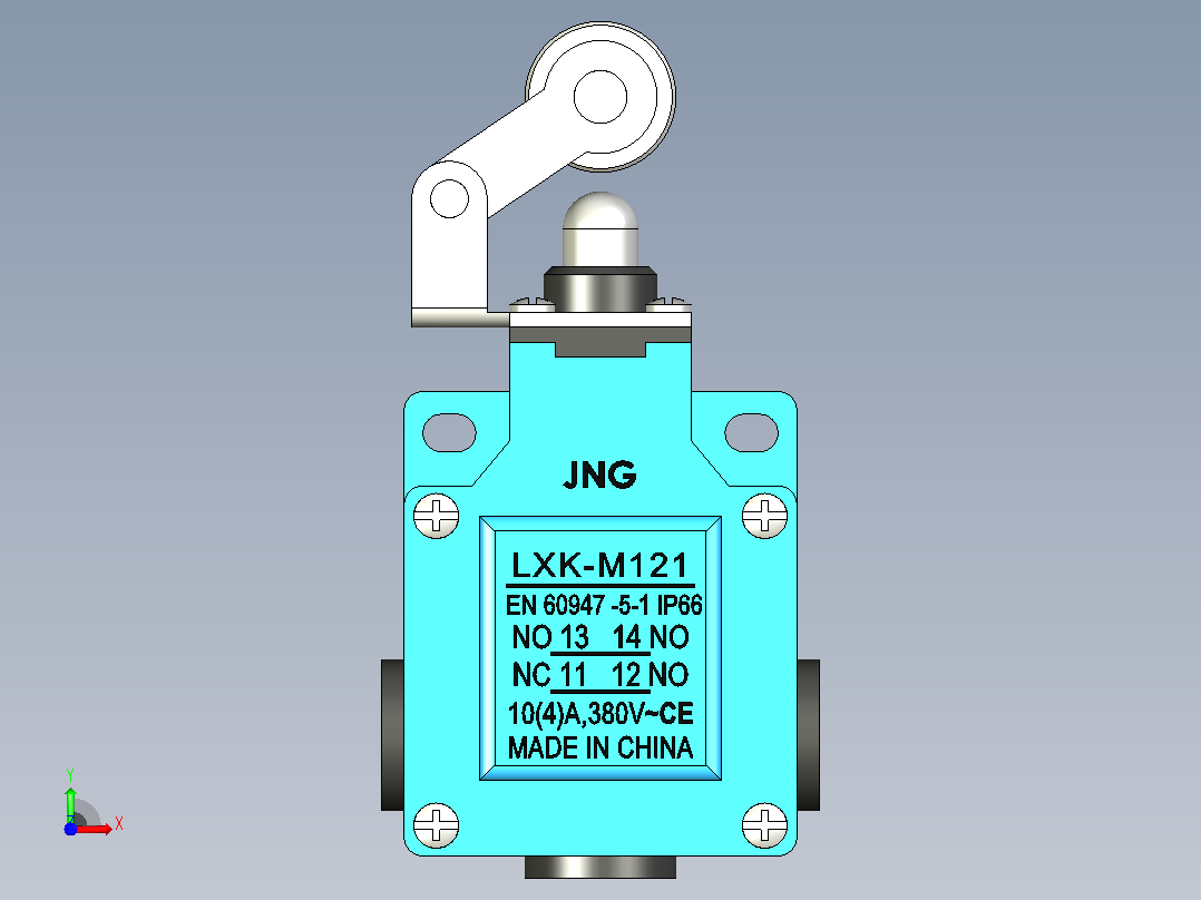 LXK-M121-JNG行程开关微动开关前视图