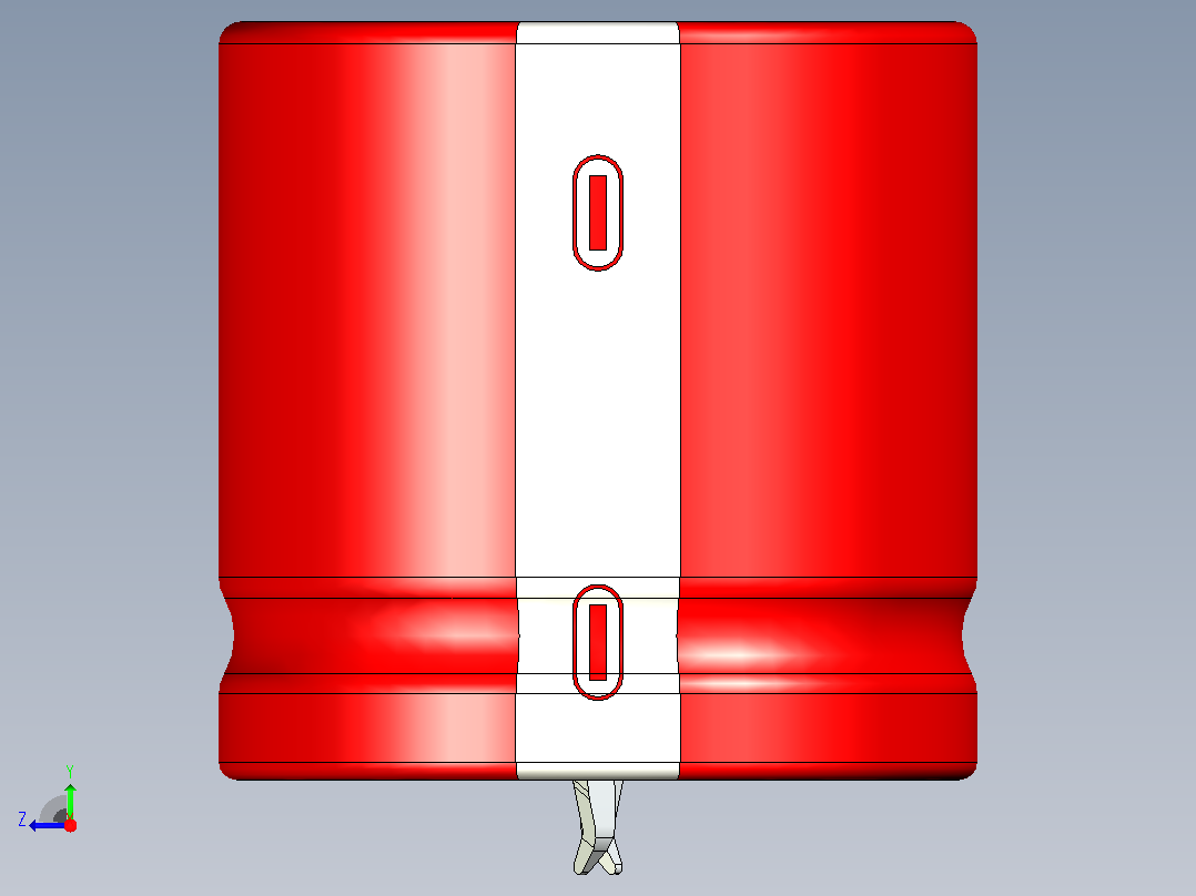 30 x30红白底片电解电容器右视图