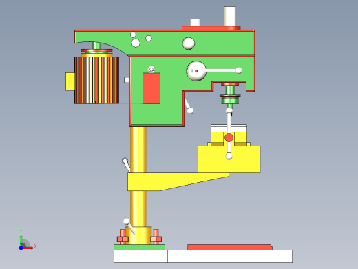 台钻【彩红网3D模型-caired.com】前视缩略图