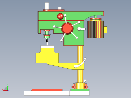 台钻【彩红网3D模型-caired.com】后视缩略图