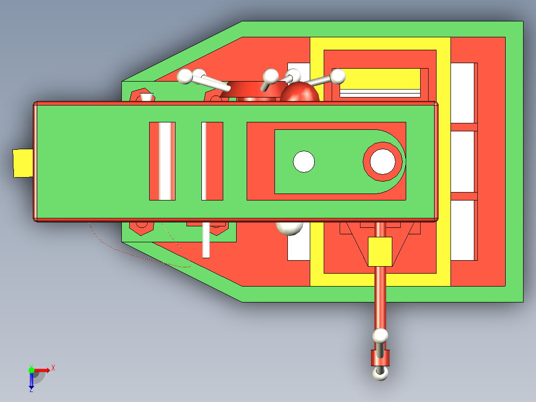 台钻【彩红网3D模型-caired.com】俯视图