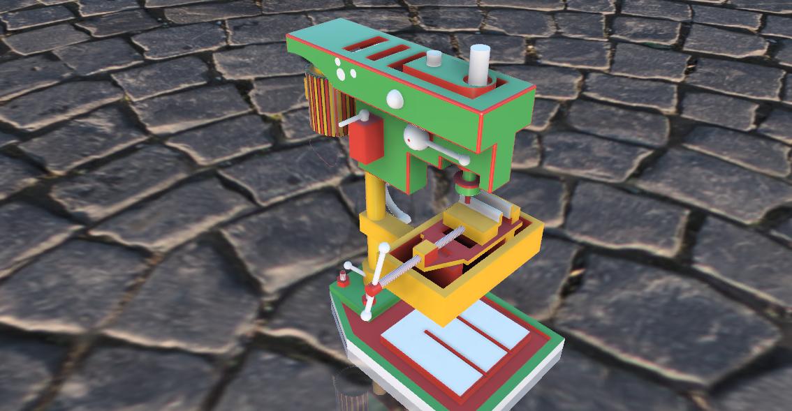 台钻【彩红网3D模型-caired.com】