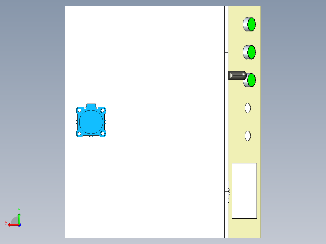 功能测试机设备3D模型后视图