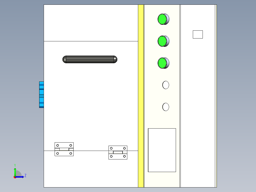 功能测试机设备3D模型左视图