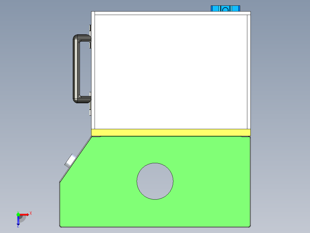 功能测试机设备3D模型俯视图