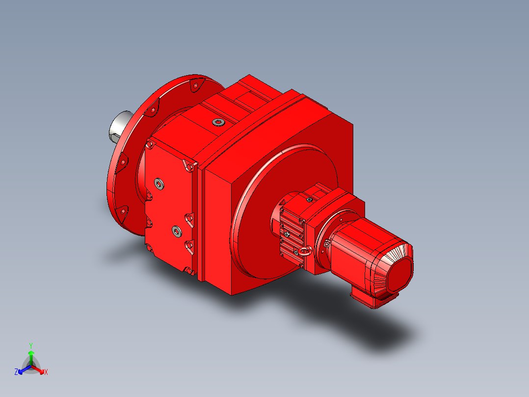 减速电机正等轴测图