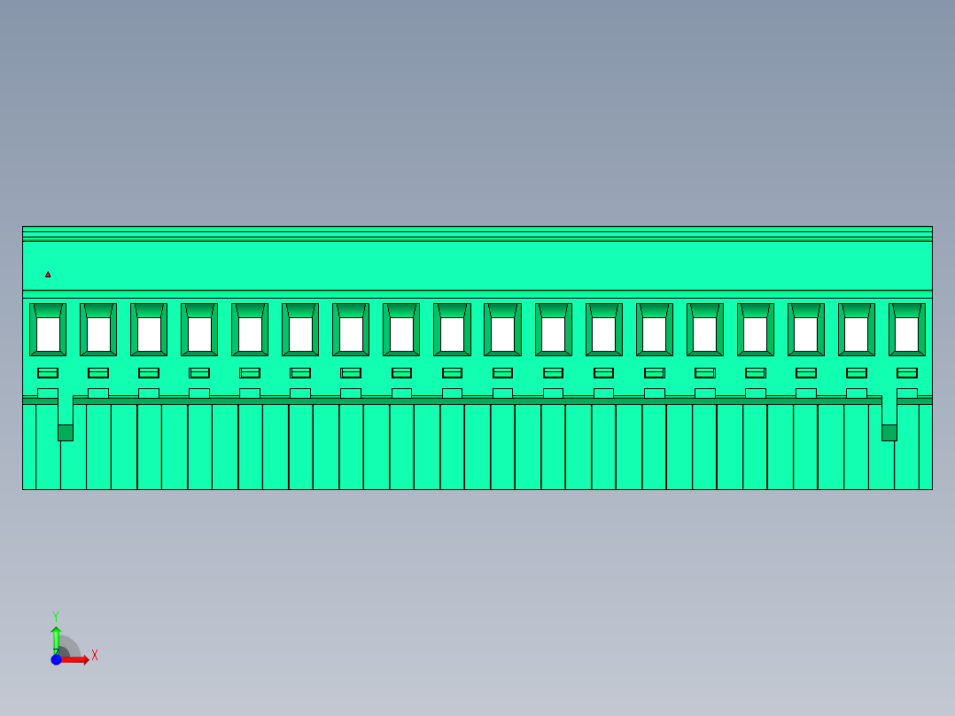DEGSON 2EDG 系列 5.0mm 可插拔接线端子组-2EDGKA-5.0-18P-14-00AH前视图