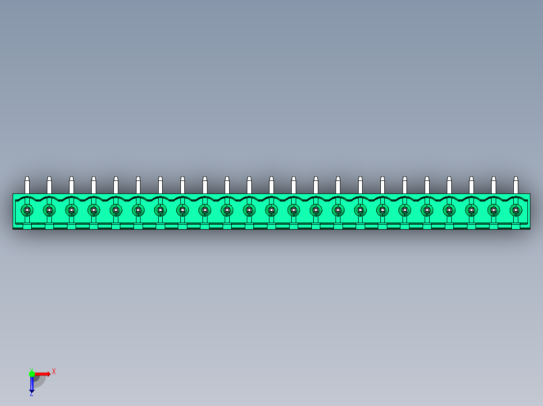 DEGSON 2EDG 系列 5.08mm 可插拔接线端子组-2EDGRC-5.08-23P-14-00AH俯视图