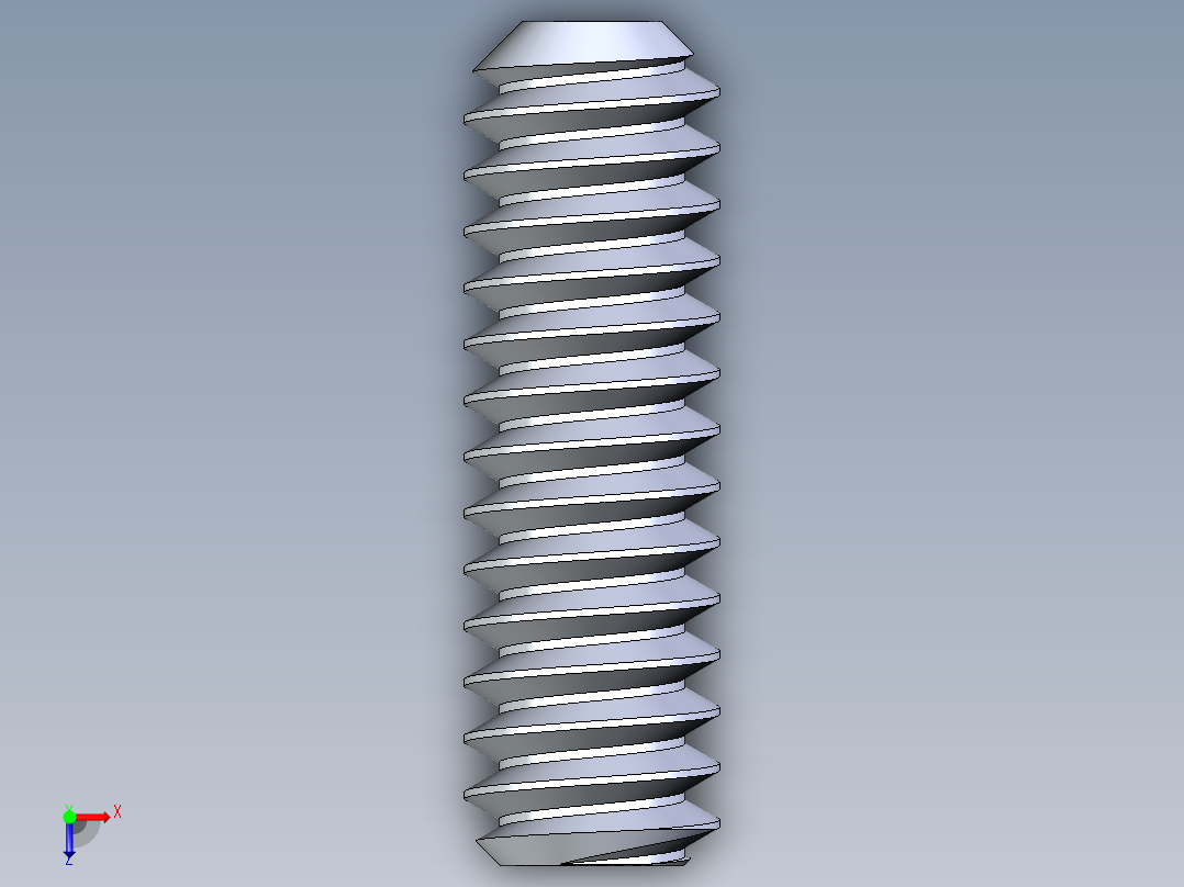UNC 平头紧定螺钉-UNC SET SCREW 10-24 x0.625.STEP俯视图