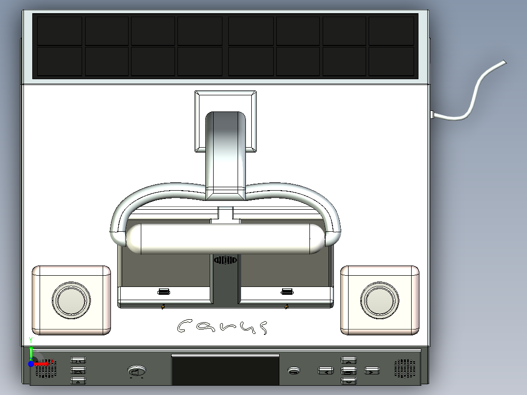 双Iphone和手表充电器前视图