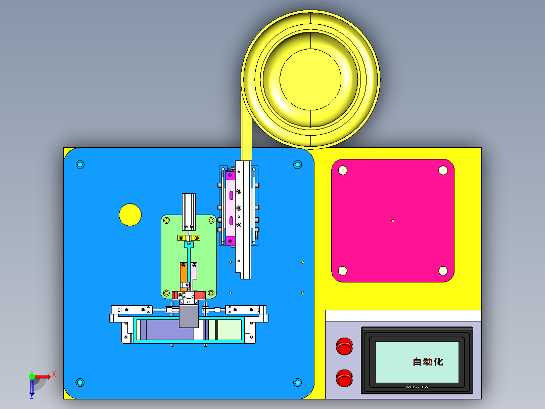 电阻片检测机俯视图
