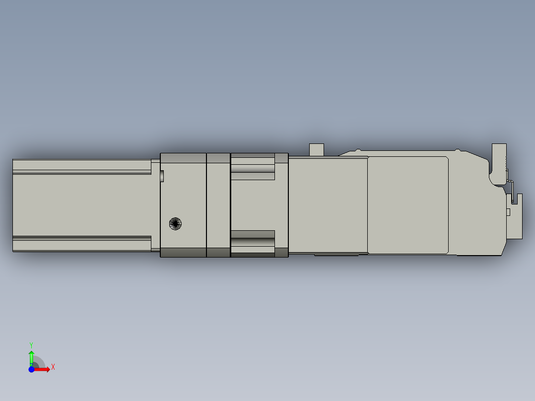 直线模组LHB17-L40-S1300-R(B)设计图纸前视图