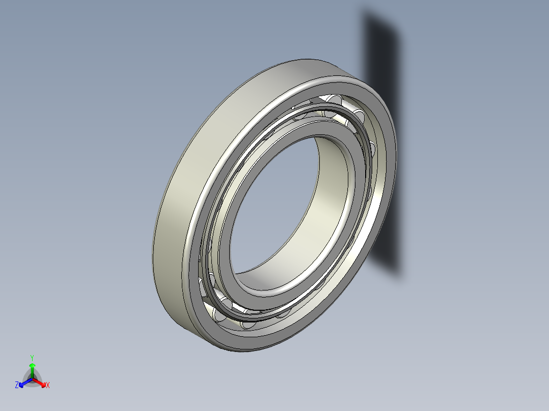 轴承-Bearing_20x36x6.stp正等轴测图