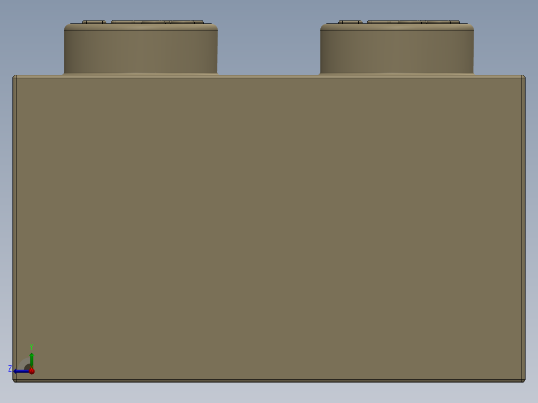 乐高套装 4421基本积木-4141553 - 3007 Brick Yellow - Tan 2 x 8.SLDPRT右视图