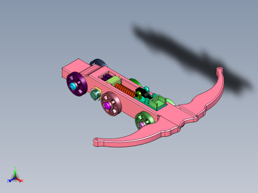 轮子移动巨弩达芬奇正等轴测缩略图
