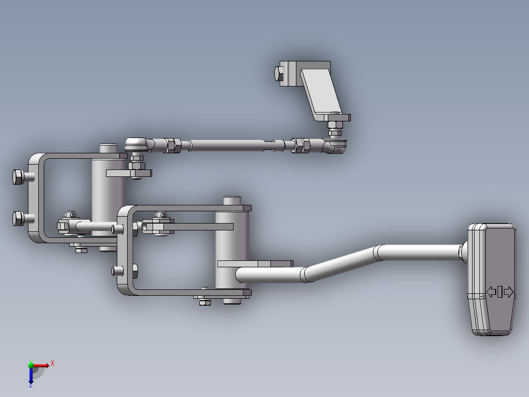 叉车之变速操作系统俯视图