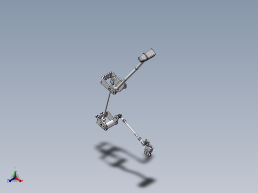 叉车之变速操作系统正等轴测缩略图