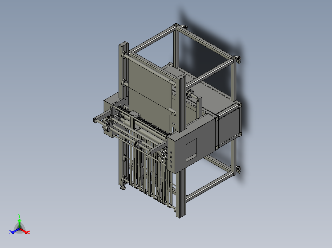 屏幕覆膜机40正等轴测图
