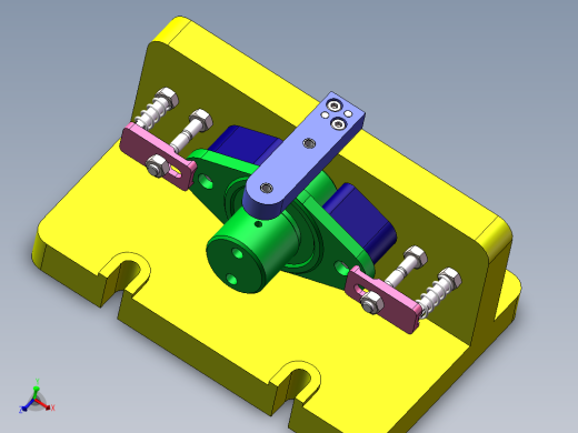 惰轮轴零件钻孔夹具三维+CAD设计资料