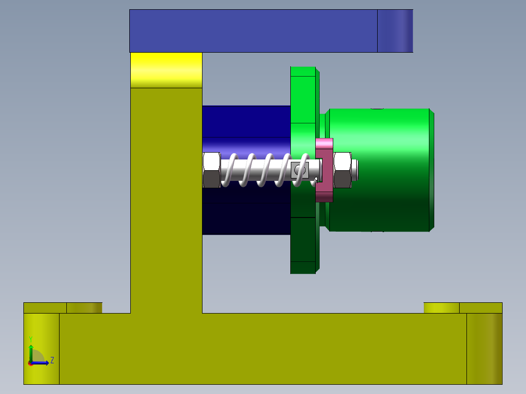惰轮轴零件钻孔夹具三维+CAD设计资料左视图