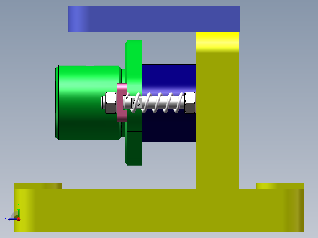 惰轮轴零件钻孔夹具三维+CAD设计资料右视图