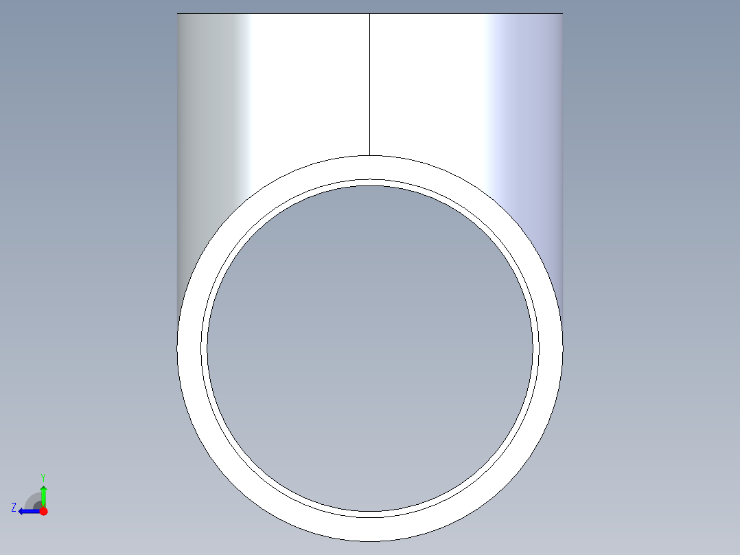 聚氯乙烯配件01-Sch80_Tee_SxSxS_801-060_6in右视图