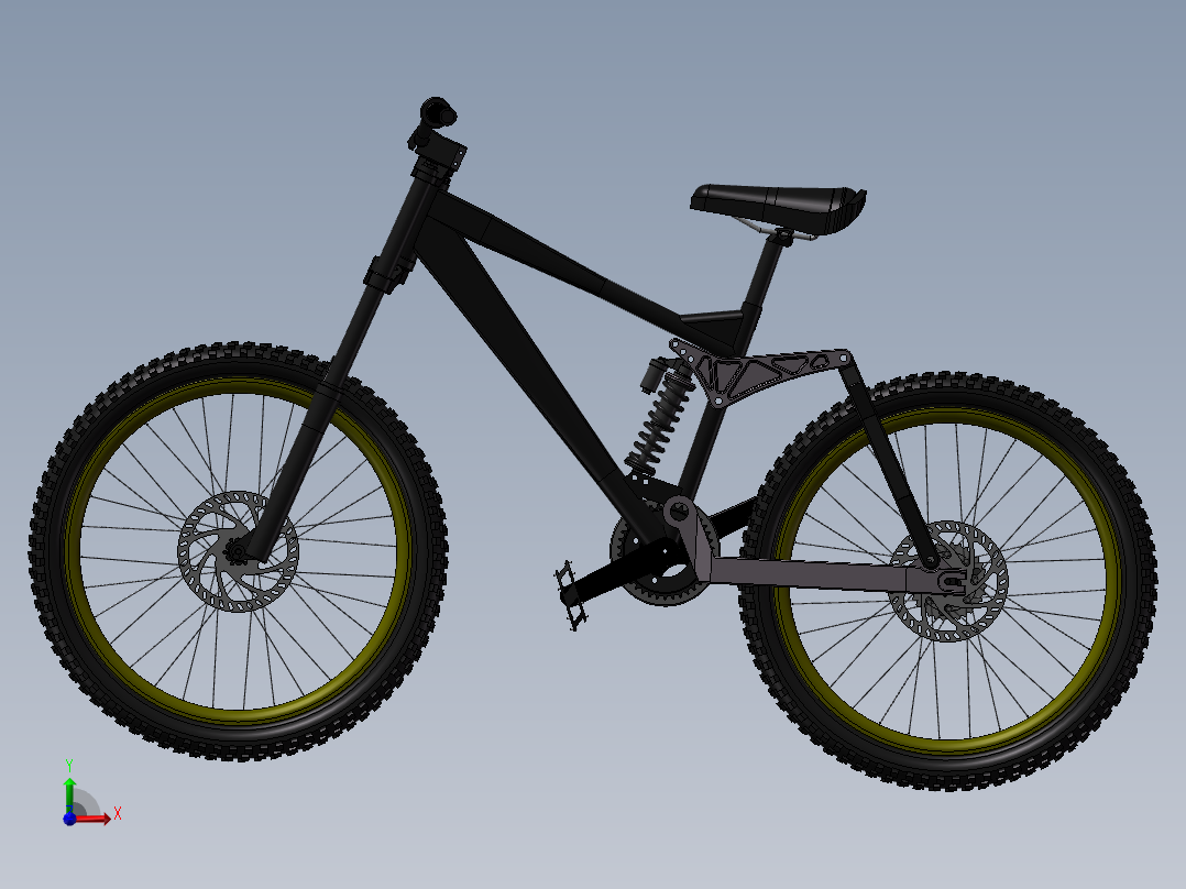 DH速降车前视图