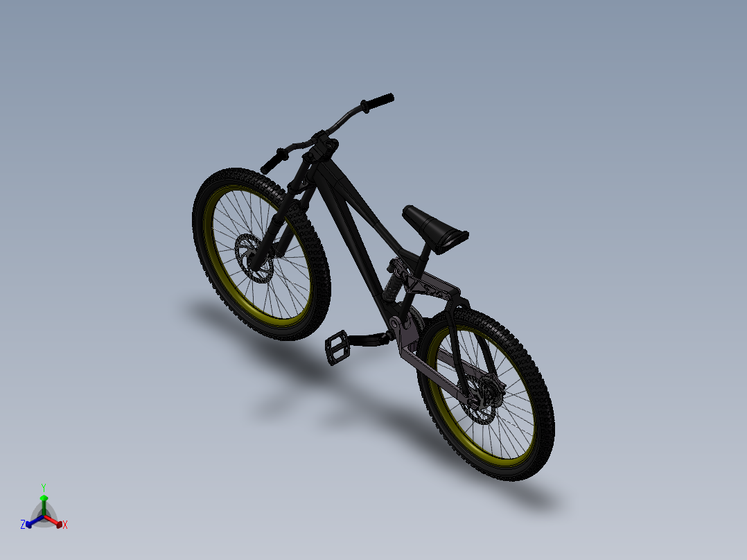 DH速降车正等轴测图