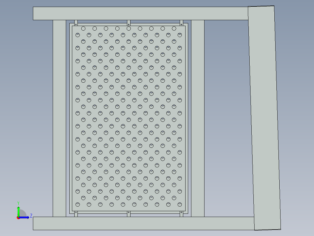 垃圾箱存放站左视图