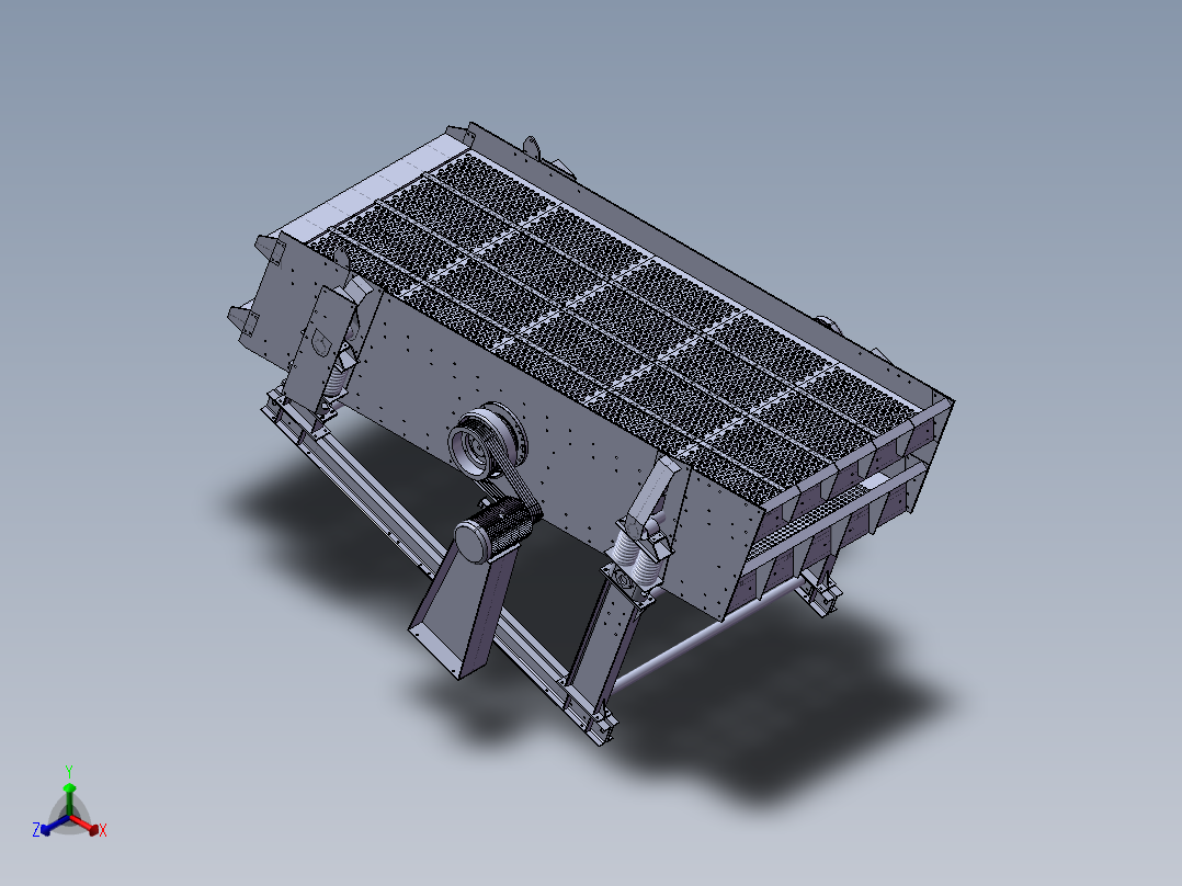 YAH2460圆振动筛正等轴测图