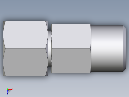 卡套式工业通用硬管接头EO_Distance_piece_adapter_DA08SOMDCF俯视缩略图
