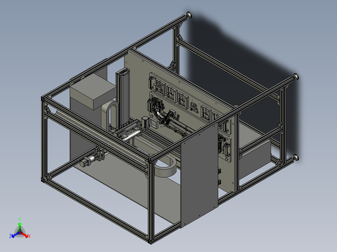 OP150布朗汽车天窗生产线正等轴测图