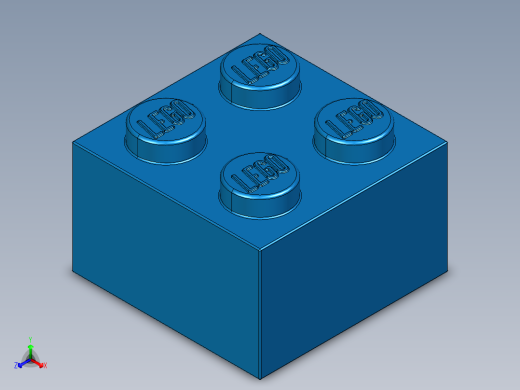 乐高套装 4421基本积木-300323 Bright Blue Brick 2 x 2.STEP