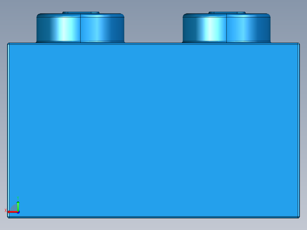 乐高套装 4421基本积木-300323 Bright Blue Brick 2 x 2.STEP后视图