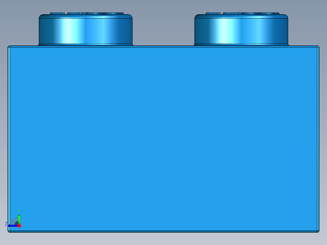 乐高套装 4421基本积木-300323 Bright Blue Brick 2 x 2.STEP右视图