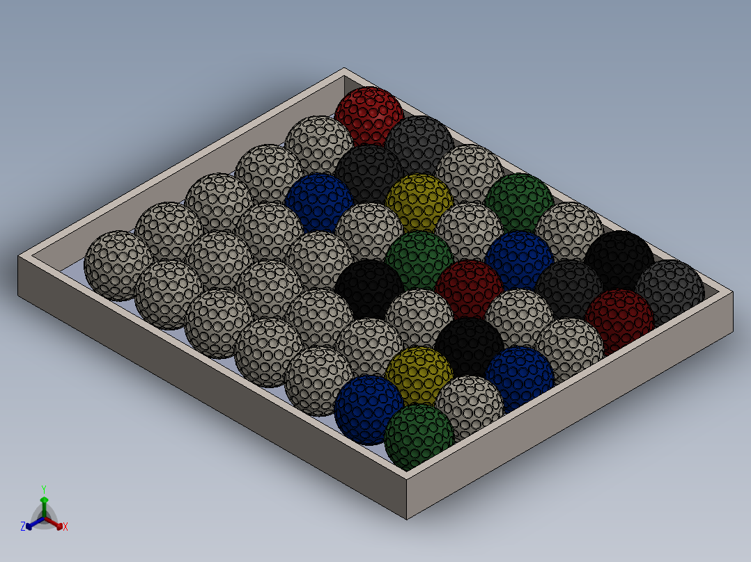 高尔夫球28正等轴测图