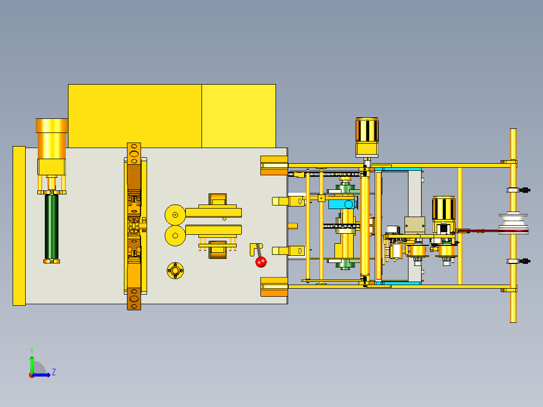 立式包装机模型左视图