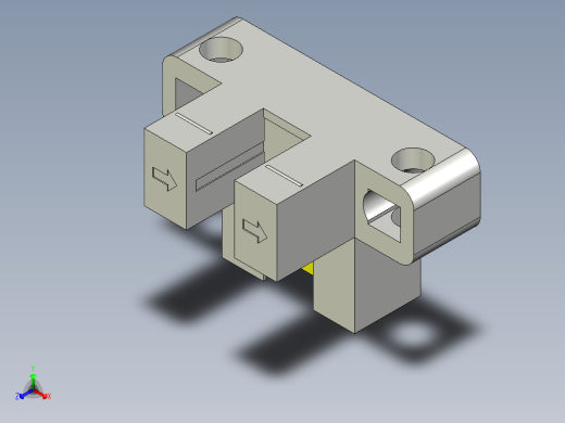 槽型光电传感器LU-L65_3D