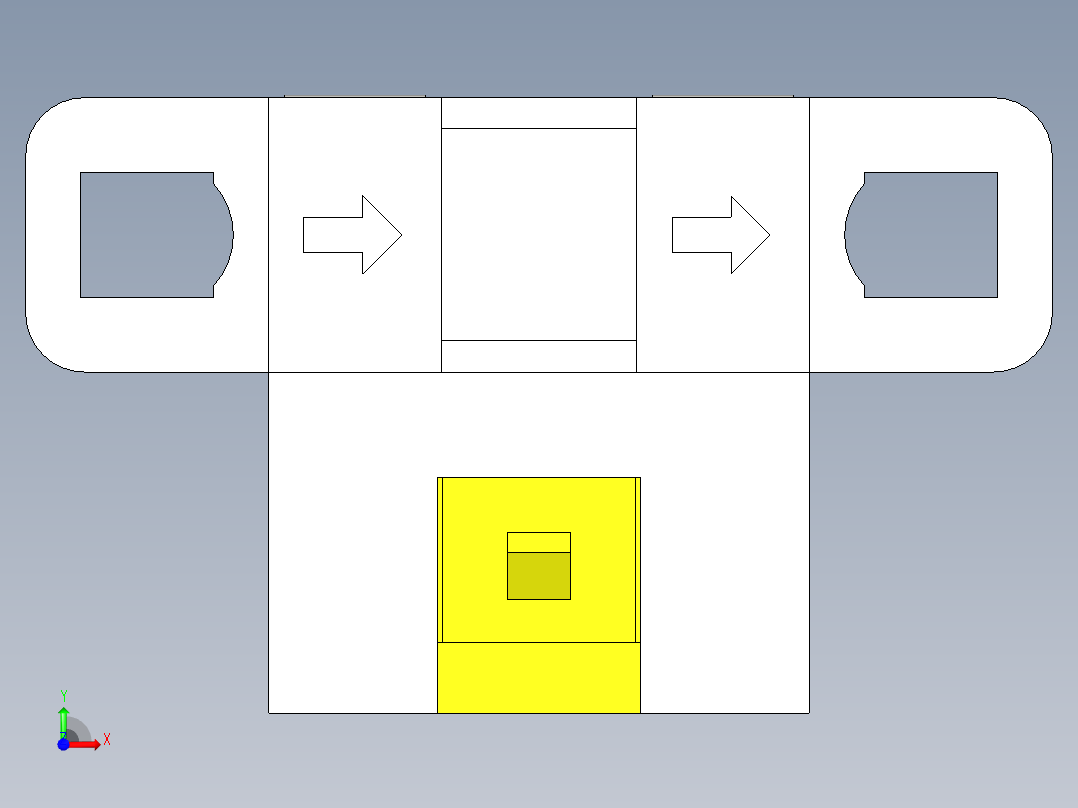 槽型光电传感器LU-L65_3D前视图