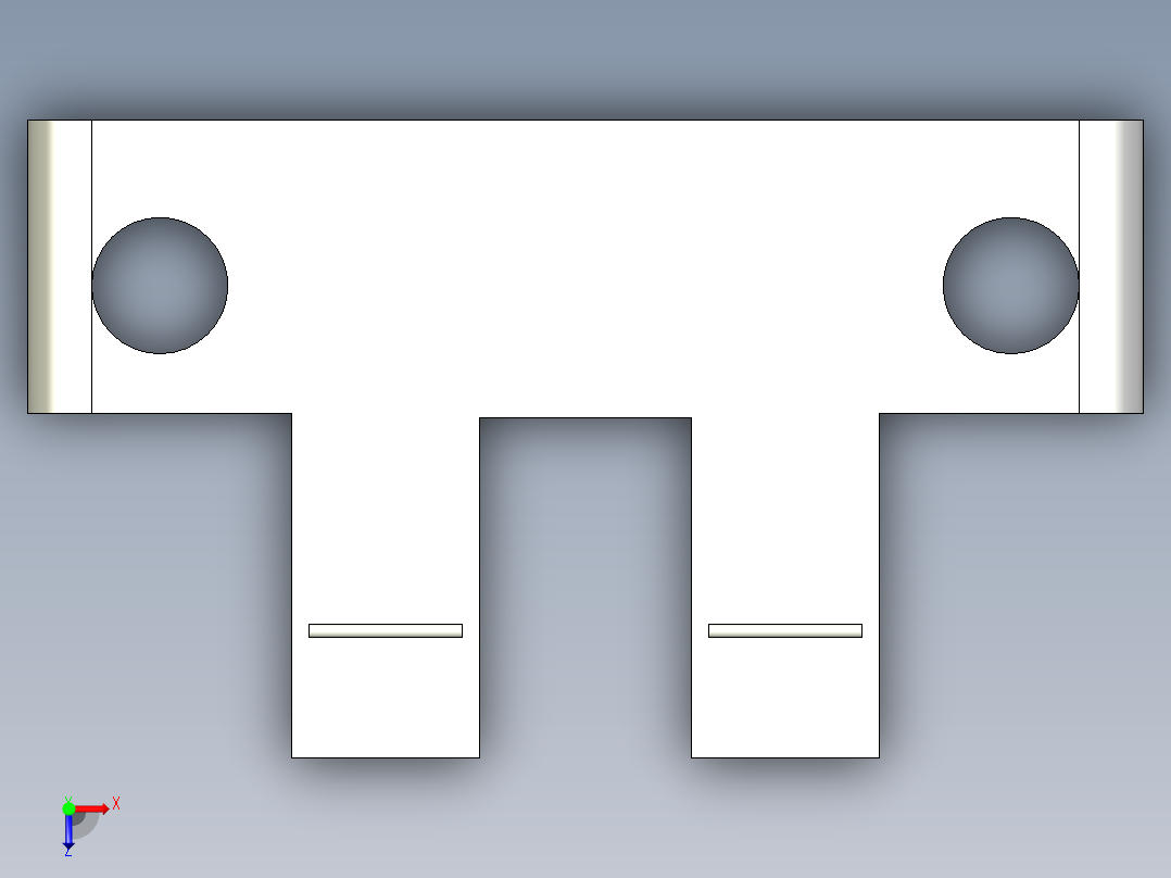 槽型光电传感器LU-L65_3D俯视图