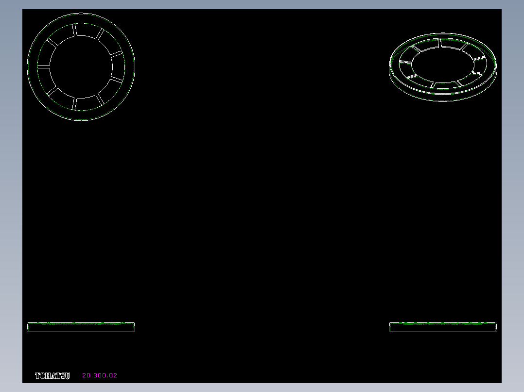 萬向滾珠配件20(B)-2D多系列多零件图纸模型