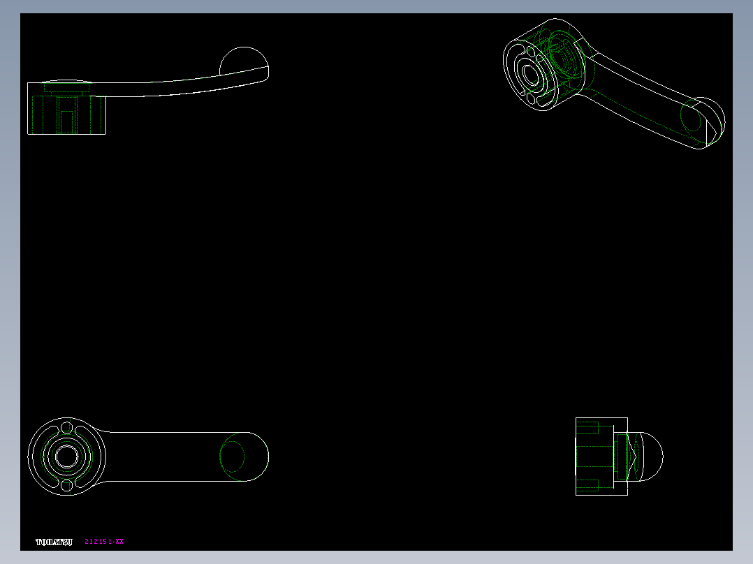 人體工學型把手ELC-2D多系列多零件图纸模型