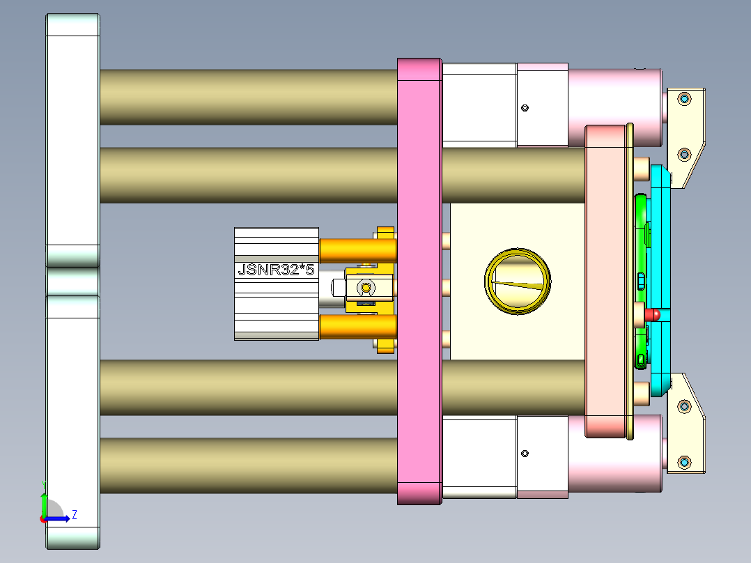 ZX551-B笔记本CNC工装夹具三维模型-CNC9-1010左视图