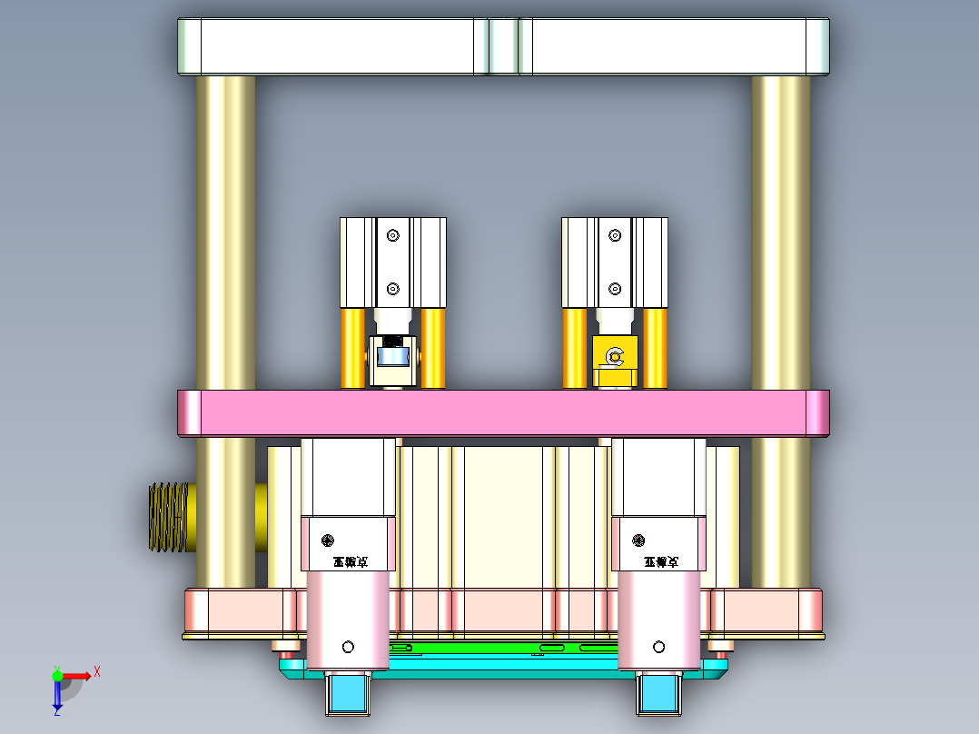 ZX551-B笔记本CNC工装夹具三维模型-CNC9-1010俯视图
