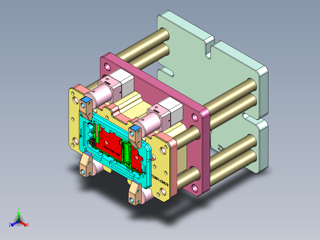 ZX551-B笔记本CNC工装夹具三维模型-CNC9-1010正等轴测图