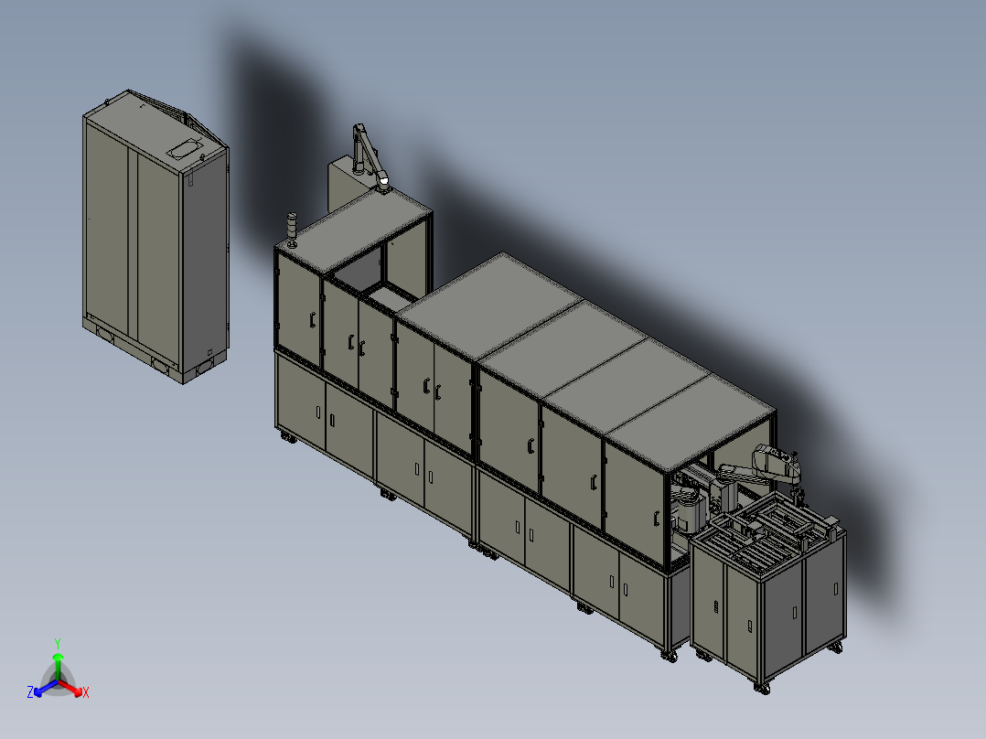 注塑件水口冲切码盘设备_step正等轴测图