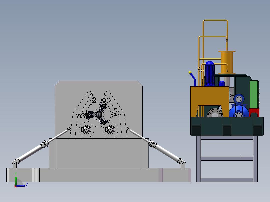 板材卷管加工机sw18左视图