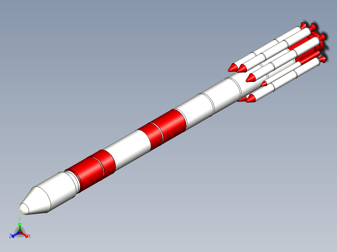 A0002538-极地太阳同步轨道发射火箭前视图