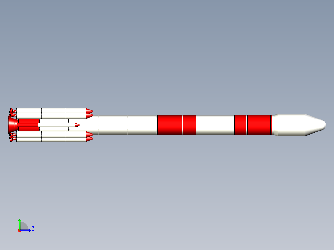 A0002538-极地太阳同步轨道发射火箭左视图